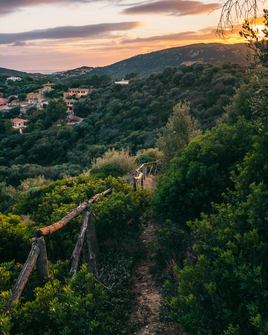 Sardinien solnedgang